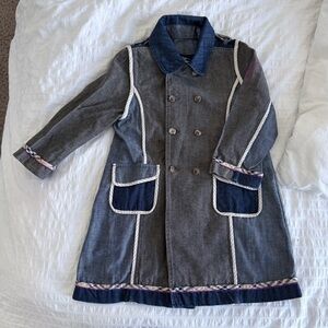 Jacket coat trench Jean 3T Burberry blue